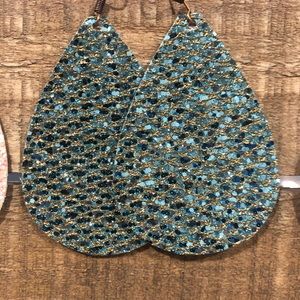 Mermaid Blu handmade earrings